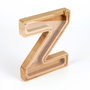 Aberto Design HAKUMZ Alcancía Decorativa de Madera y Plexiglás Marrón y Blanco